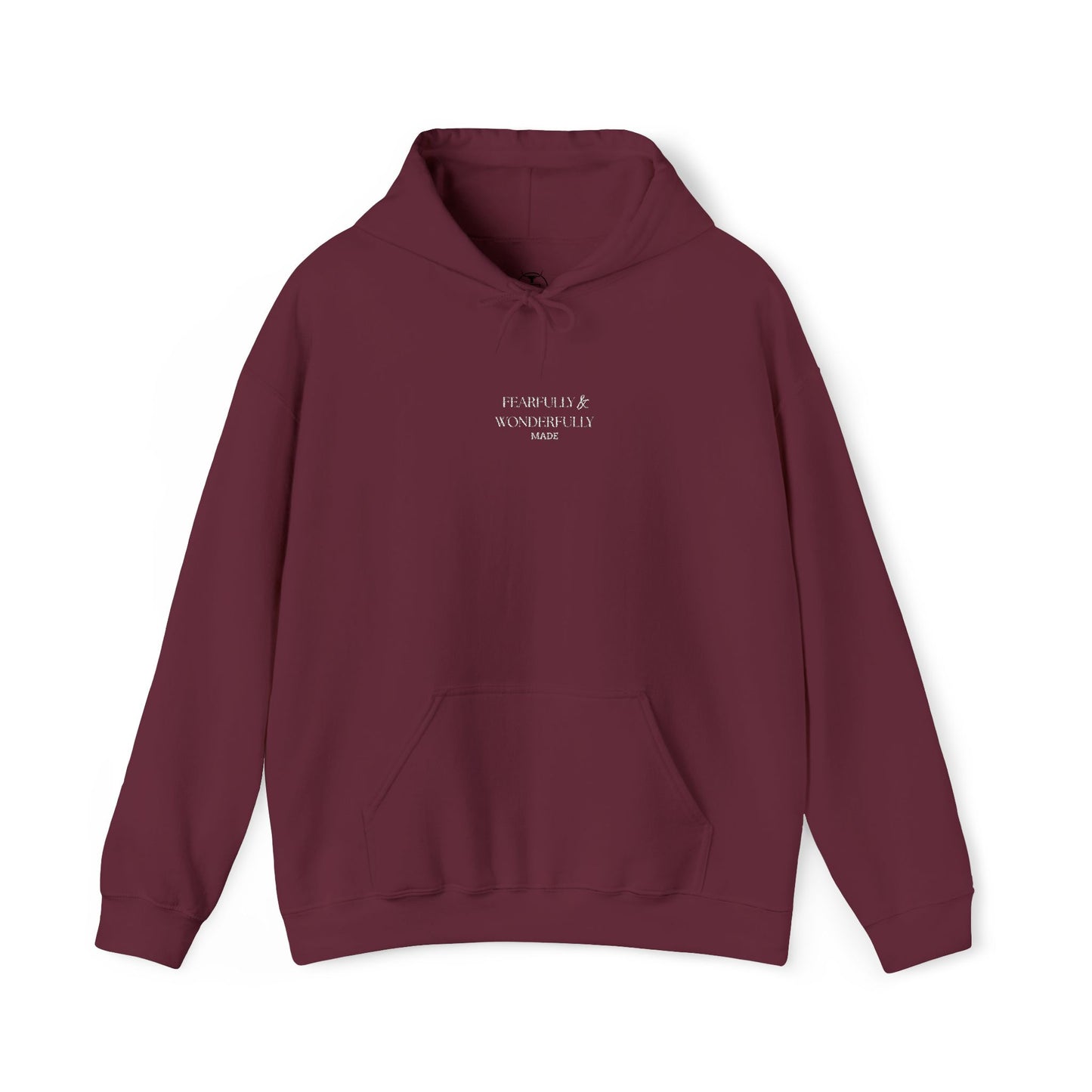 Embroidered Minimalist Hoodie — "Fearfully & Wonderfully made"