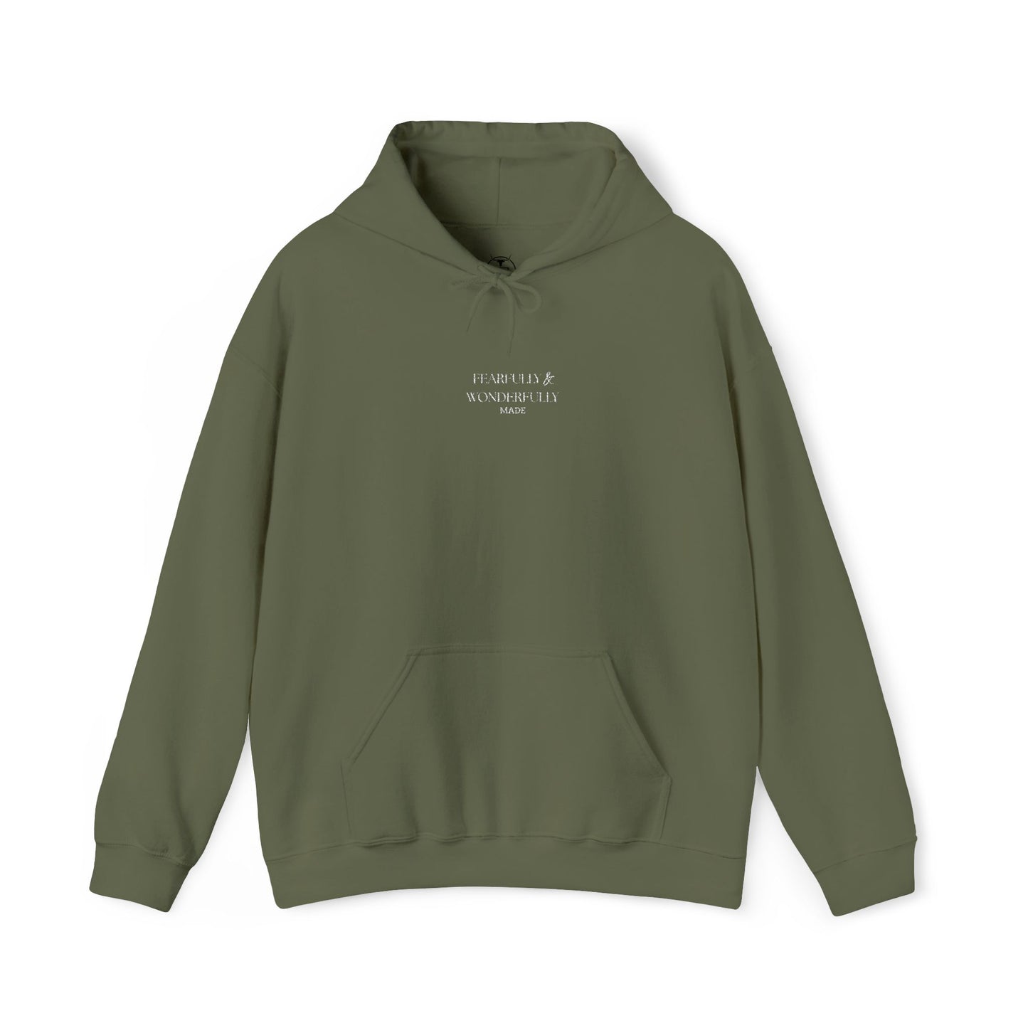 Embroidered Minimalist Hoodie — "Fearfully & Wonderfully made"
