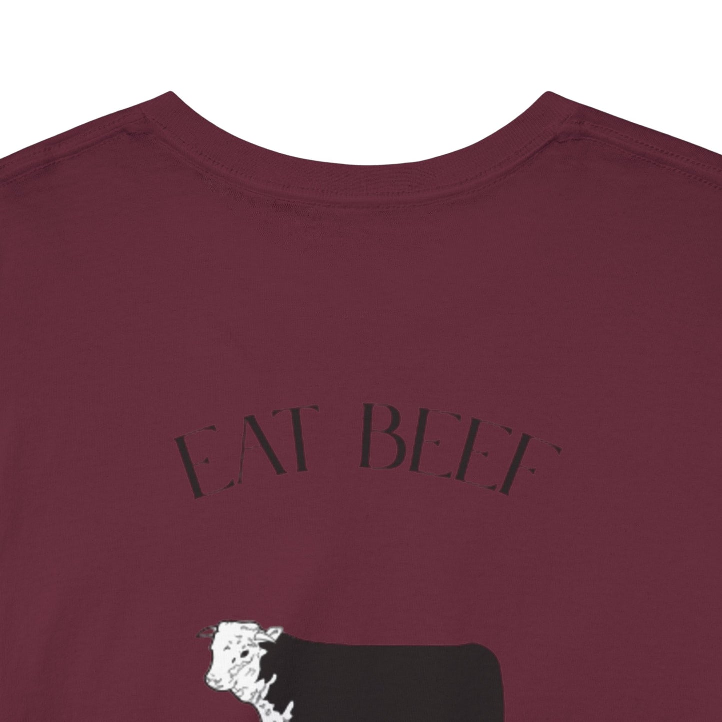 Cow Farm Graphic Tee — "Eat Beef, Tabor Farms" Rustic Ranch T‑Shirt