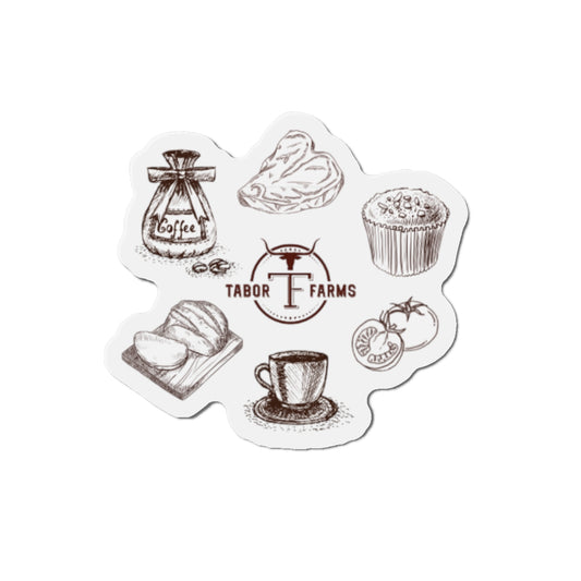 Tabor Farms Kitchen Magnets — Vintage Coffee & Baked Goods Die-Cut Magnet