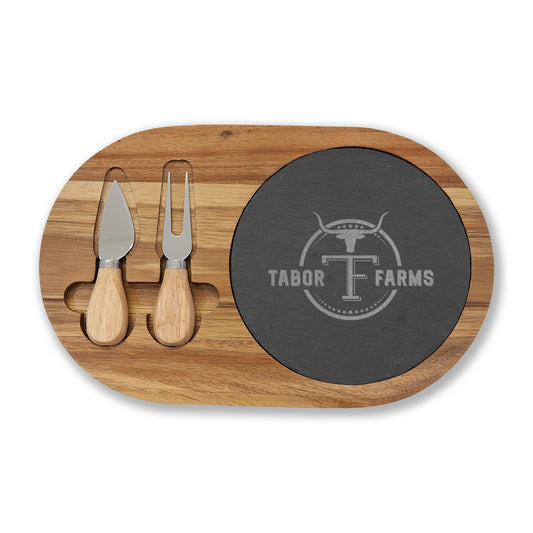 Tabor farms- wooden board- cutting slate w/ knives or w/out