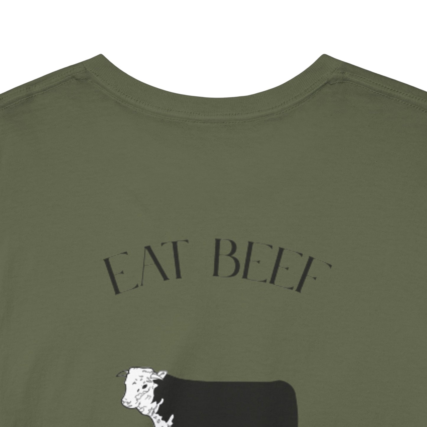 Cow Farm Graphic Tee — "Eat Beef, Tabor Farms" Rustic Ranch T‑Shirt