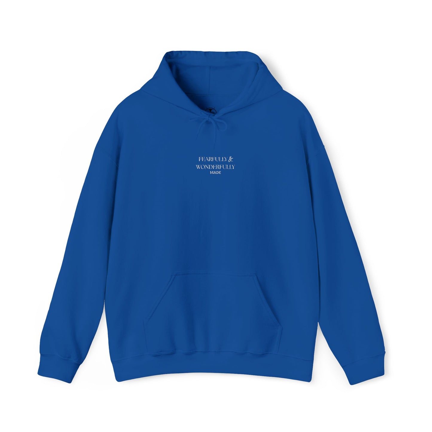 Embroidered Minimalist Hoodie — "Fearfully & Wonderfully made"